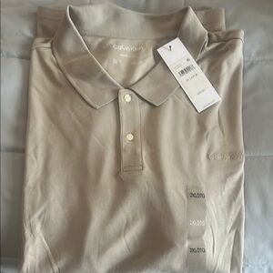 Calvin Klein Tan Polo Soft Fabric Versatile